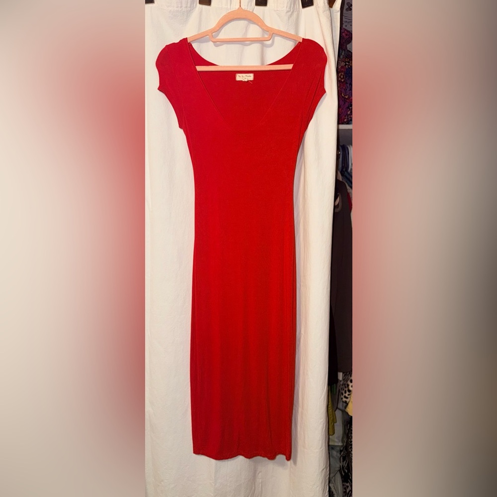See You Monday Vibrant Red Maxi Dress